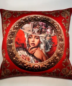 Cushion Baroque Red 50 x 50 cm