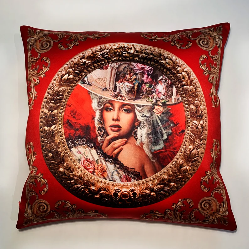 Cushion Baroque Red 50 x 50 cm